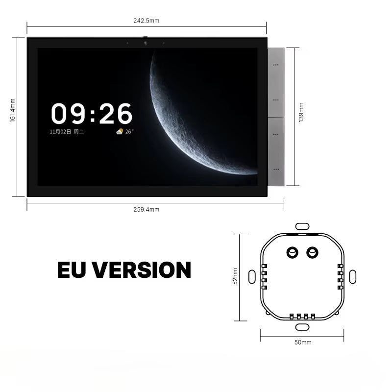 Smart Home Control Panel 10Inch Multilingual Touch Screen Built-In Bluetooth Zigbee Gateway Multifunction Scene Switch WIFI