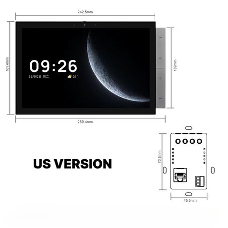 Smart Home Control Panel 10Inch Multilingual Touch Screen Built-In Bluetooth Zigbee Gateway Multifunction Scene Switch WIFI