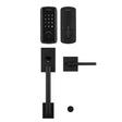 HALO Select Matte Black Wi-Fi Electronic Smart Lock Deadbolt with San Clemente Handleset Halifax Handle Combo Pack
