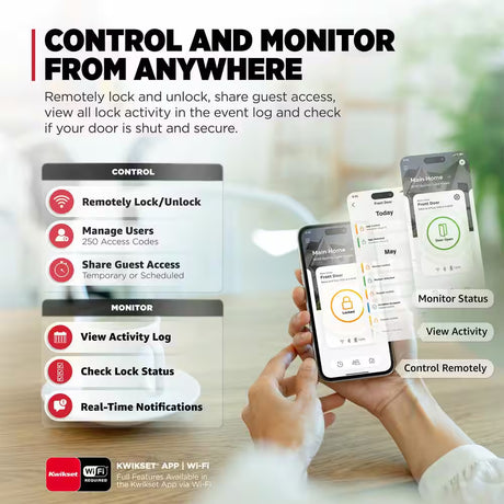 HALO Select Matte Black Wi-Fi Electronic Smart Lock Deadbolt with San Clemente Handleset Halifax Handle Combo Pack