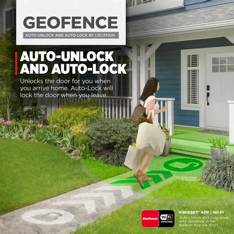 HALO Select Matte Black Wi-Fi Electronic Smart Lock Deadbolt with San Clemente Handleset Halifax Handle Combo Pack