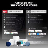 HALO Select Matte Black Wi-Fi Electronic Smart Lock Deadbolt with San Clemente Handleset Halifax Handle Combo Pack