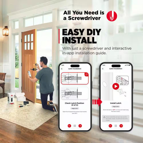HALO Select Matte Black Wi-Fi Electronic Smart Lock Deadbolt with San Clemente Handleset Halifax Handle Combo Pack